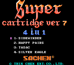 Super Cartridge Ver 7 - 4 in 1 (Asia) (Ja) (Unl)